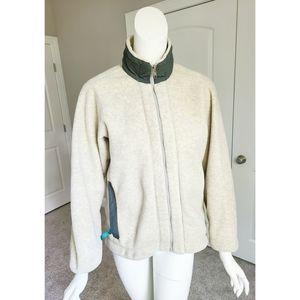 Patagonia vintage synchilla cream fleece jacket M